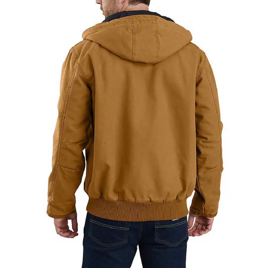 Fr/Work * | Carhartt Mens Loose Fit Washed Duck Jacket 104050-Brn