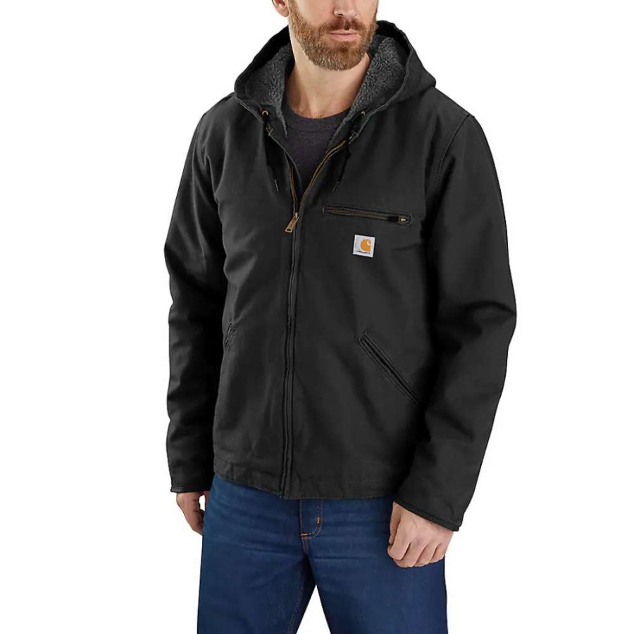 Fr/Work * | Carhartt Mens Washed Duck Jacket 104392-Blk