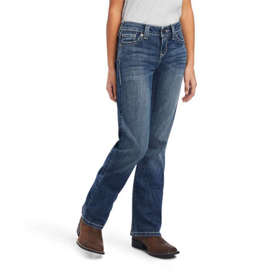 Kids Jeans * | Ariat Girls R.E.A.L. Raquel Boot Cut Jeans 10041105