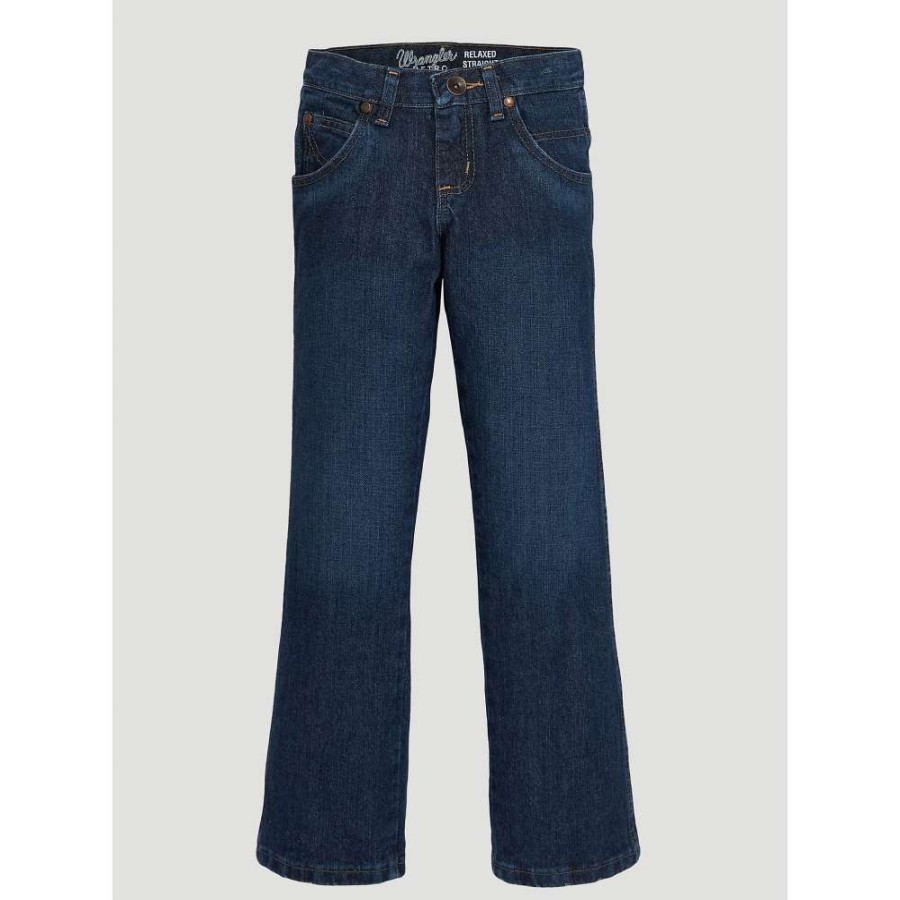 Kids Jeans * | Wrangler Boys Retro Straight Fit Jeans Brt30Eb